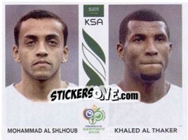Sticker Mohammad Al Shlhoub / Khaled Al Thaker - FIFA World Cup Germany 2006 n. 593 - Panini