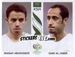 Sticker Manaf Abushgeer / Sami Al Jaber - FIFA World Cup Germany 2006 - Panini