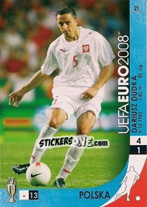 Sticker Dariusz Dudka - UEFA Euro Austria-Switzerland 2008. Trading Cards Game - Panini