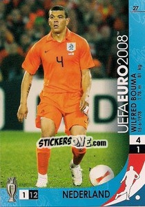 Sticker Wilfred Bouma - UEFA Euro Austria-Switzerland 2008. Trading Cards Game n. 27 - Panini
