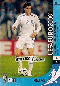 Figurina Georgios Seitaridis - UEFA Euro Austria-Switzerland 2008. Trading Cards Game - Panini