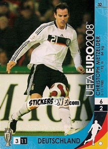 Sticker Christoph Metzelder - UEFA Euro Austria-Switzerland 2008. Trading Cards Game - Panini