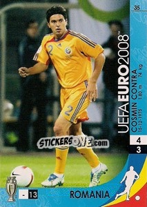 Sticker Cosmin Contra - UEFA Euro Austria-Switzerland 2008. Trading Cards Game - Panini