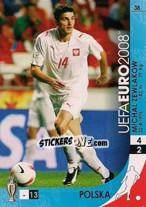 Sticker Michal Zewlakow - UEFA Euro Austria-Switzerland 2008. Trading Cards Game n. 38 - Panini