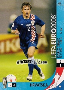 Sticker Dario Simic - UEFA Euro Austria-Switzerland 2008. Trading Cards Game n. 42 - Panini