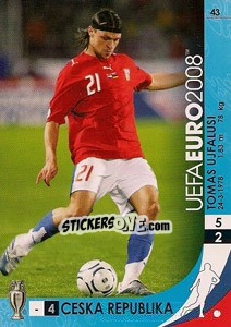 Sticker Tomas Ujfalusi - UEFA Euro Austria-Switzerland 2008. Trading Cards Game n. 43 - Panini