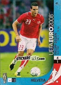 Cromo Philipp Degen - UEFA Euro Austria-Switzerland 2008. Trading Cards Game - Panini