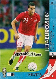 Sticker Philipp Degen - UEFA Euro Austria-Switzerland 2008. Trading Cards Game n. 49 - Panini