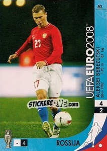 Sticker Aleksei Berezutski - UEFA Euro Austria-Switzerland 2008. Trading Cards Game n. 50 - Panini