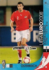 Cromo Martin Stranzl - UEFA Euro Austria-Switzerland 2008. Trading Cards Game - Panini