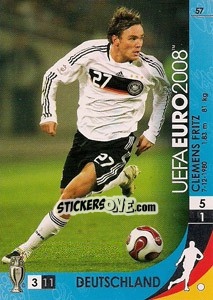 Sticker Clemens Fritz - UEFA Euro Austria-Switzerland 2008. Trading Cards Game n. 57 - Panini