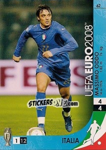 Sticker Massimo Oddo - UEFA Euro Austria-Switzerland 2008. Trading Cards Game n. 62 - Panini