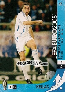 Cromo Sotirios Kyrgiakos - UEFA Euro Austria-Switzerland 2008. Trading Cards Game n. 63 - Panini