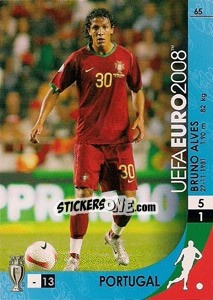 Figurina Bruno Alves - UEFA Euro Austria-Switzerland 2008. Trading Cards Game - Panini