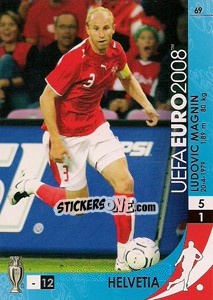 Sticker Ludovic Magnin - UEFA Euro Austria-Switzerland 2008. Trading Cards Game n. 69 - Panini