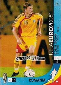 Sticker Dorin Goian - UEFA Euro Austria-Switzerland 2008. Trading Cards Game n. 73 - Panini