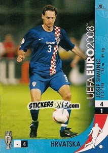 Sticker Josip Simunic - UEFA Euro Austria-Switzerland 2008. Trading Cards Game n. 78 - Panini
