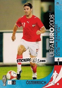 Sticker Joachim Standfest - UEFA Euro Austria-Switzerland 2008. Trading Cards Game - Panini