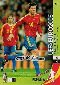 Cromo Xabi Alonso - UEFA Euro Austria-Switzerland 2008. Trading Cards Game - Panini