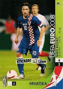 Sticker Niko Kovac - UEFA Euro Austria-Switzerland 2008. Trading Cards Game n. 84 - Panini