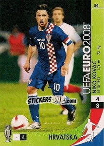 Cromo Niko Kovac - UEFA Euro Austria-Switzerland 2008. Trading Cards Game - Panini