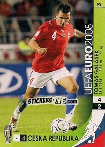 Cromo Tomas Galasek - UEFA Euro Austria-Switzerland 2008. Trading Cards Game - Panini