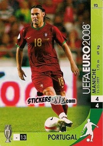Figurina Maniche - UEFA Euro Austria-Switzerland 2008. Trading Cards Game - Panini