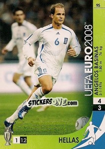 Figurina Angelos Basinas - UEFA Euro Austria-Switzerland 2008. Trading Cards Game n. 95 - Panini