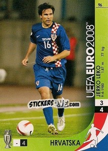Cromo Jerko Leko - UEFA Euro Austria-Switzerland 2008. Trading Cards Game - Panini