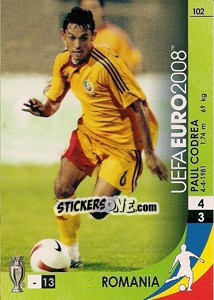 Sticker Paul Codrea - UEFA Euro Austria-Switzerland 2008. Trading Cards Game n. 102 - Panini
