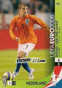 Sticker Rafael van der Vaart - UEFA Euro Austria-Switzerland 2008. Trading Cards Game n. 110 - Panini