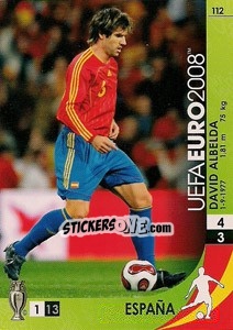 Cromo David Albelda - UEFA Euro Austria-Switzerland 2008. Trading Cards Game - Panini