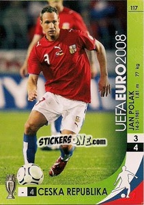 Sticker Jan Polak - UEFA Euro Austria-Switzerland 2008. Trading Cards Game n. 117 - Panini