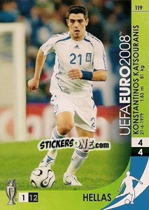 Sticker Konstantinos Katsouranis - UEFA Euro Austria-Switzerland 2008. Trading Cards Game - Panini