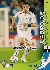Sticker Konstantinos Katsouranis - UEFA Euro Austria-Switzerland 2008. Trading Cards Game n. 119 - Panini