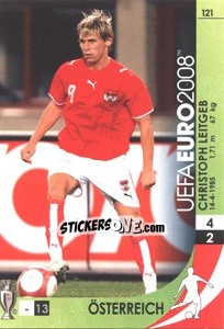 Sticker Christoph Leitgeb - UEFA Euro Austria-Switzerland 2008. Trading Cards Game - Panini