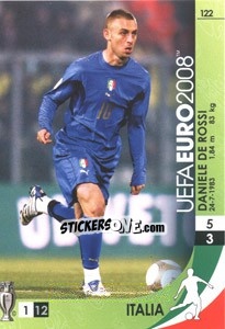 Sticker Daniele De Rossi - UEFA Euro Austria-Switzerland 2008. Trading Cards Game n. 122 - Panini