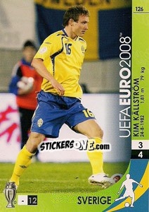 Sticker Kim Källström - UEFA Euro Austria-Switzerland 2008. Trading Cards Game n. 126 - Panini