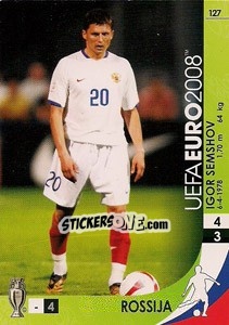 Sticker Igor Semshov - UEFA Euro Austria-Switzerland 2008. Trading Cards Game n. 127 - Panini