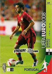 Sticker Simão - UEFA Euro Austria-Switzerland 2008. Trading Cards Game n. 129 - Panini