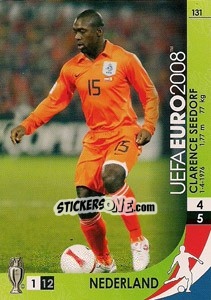 Sticker Clarence Seedorf - UEFA Euro Austria-Switzerland 2008. Trading Cards Game n. 131 - Panini