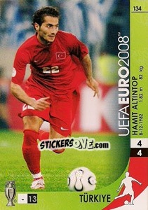 Sticker Hamit Altintop - UEFA Euro Austria-Switzerland 2008. Trading Cards Game n. 134 - Panini