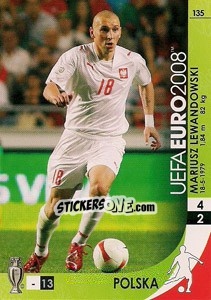 Sticker Mariusz Lewandowski - UEFA Euro Austria-Switzerland 2008. Trading Cards Game - Panini
