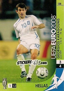 Sticker Giorgos Karagounis - UEFA Euro Austria-Switzerland 2008. Trading Cards Game n. 138 - Panini