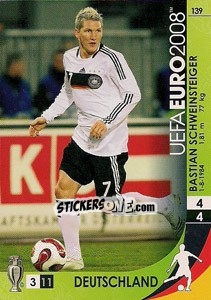 Cromo Bastian Schweinsteiger - UEFA Euro Austria-Switzerland 2008. Trading Cards Game - Panini