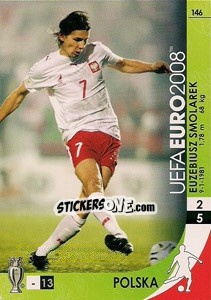 Sticker Euzebiusz Smolarek - UEFA Euro Austria-Switzerland 2008. Trading Cards Game n. 146 - Panini