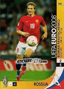 Sticker Roman Pavlyuchenko - UEFA Euro Austria-Switzerland 2008. Trading Cards Game - Panini