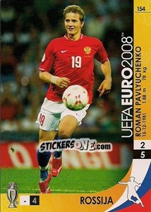 Sticker Roman Pavlyuchenko - UEFA Euro Austria-Switzerland 2008. Trading Cards Game n. 154 - Panini