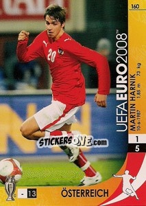 Sticker Martin Harnik - UEFA Euro Austria-Switzerland 2008. Trading Cards Game - Panini