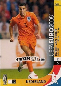 Sticker Robin van Persie - UEFA Euro Austria-Switzerland 2008. Trading Cards Game n. 163 - Panini